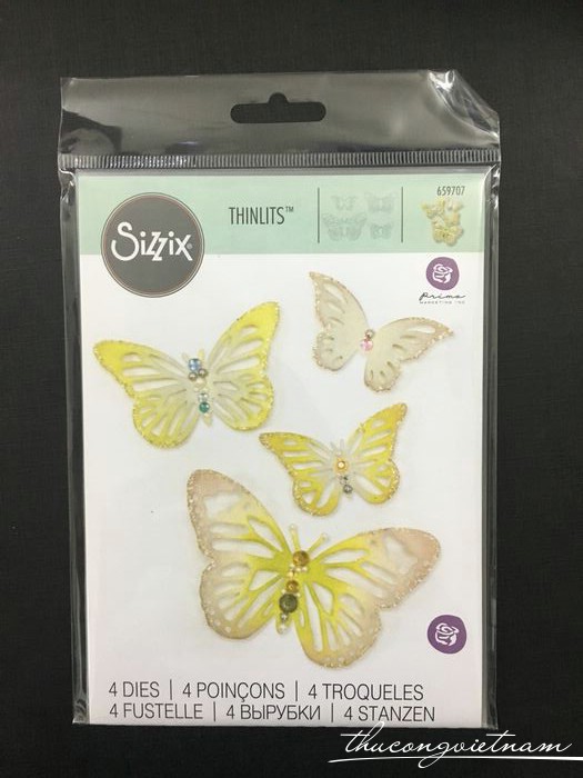 659707-Khuôn cắt Sizzix Thinlits Winged Beauties 